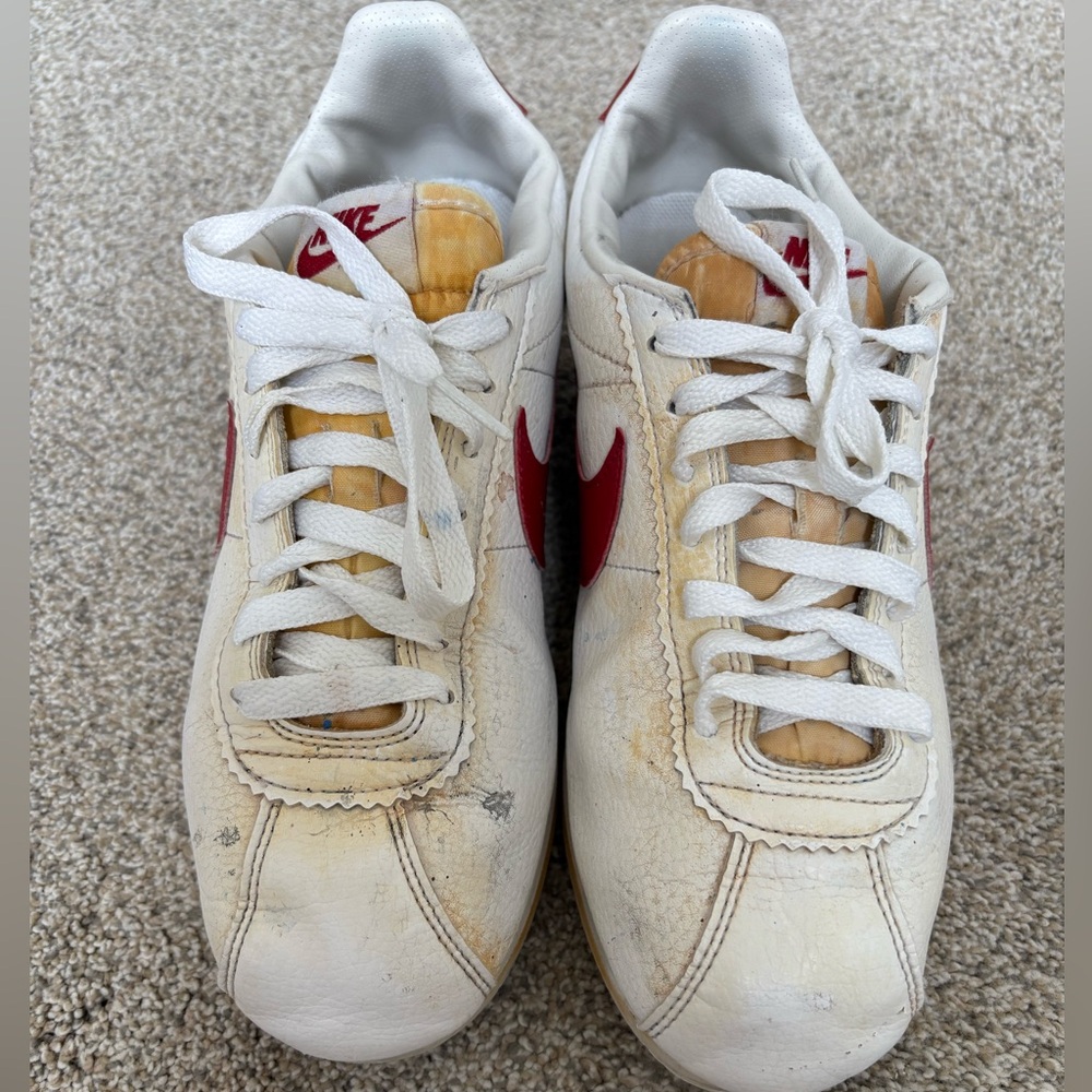 Nike - Distressed Unisex Cortez Varsity Red, White & Blue Sneakers - Size 8.5‎ - Picture 2 of 9